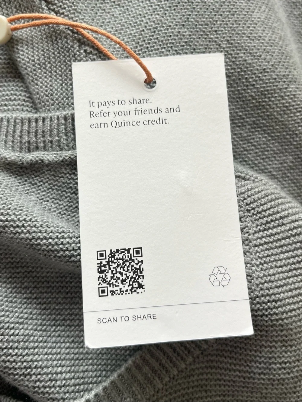 Quince Lightweight Cotton Cashmere Link-Stitch Dolman Heather Grey Sweater NWT S - Picture 12 of 16